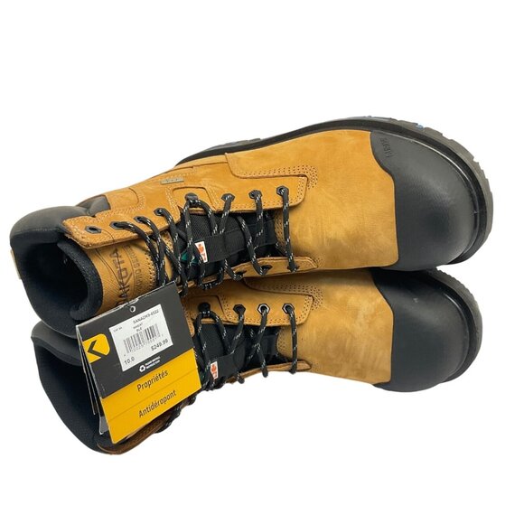 DAKOTA Men 8" Steel Toe Steel Plate Quad Comfort Work Boots 8522 Wheat Size 10W - Picture 4 of 8